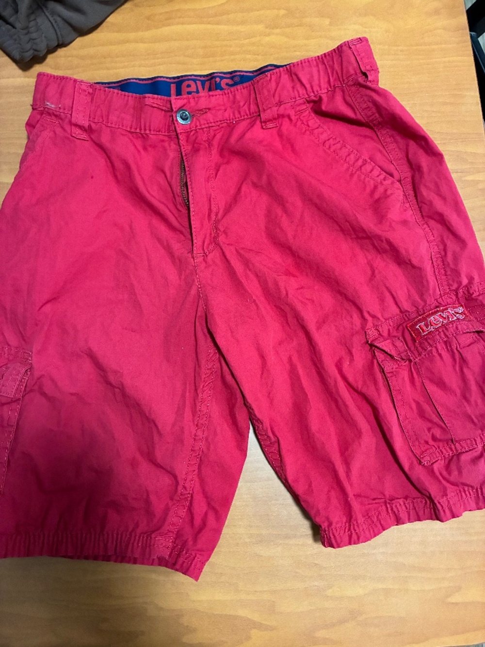 Levi's red cargo shorts